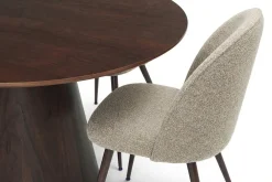 Bark Spisegrupper-Siena spisegruppe rund 130 cm med 6 Nibe Plus spisestoler Røkt eik