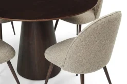 Bark Siena spisegruppe rund 110 cm med 4 Nibe Plus spisestoler