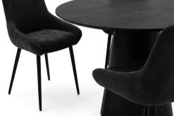 Bark Spisegrupper-Siena spisegruppe rund 110 cm med 4 Alsarp spisestoler Svart