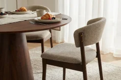Bark Siena spisegruppe rund 110 cm med 4 Nala spisestoler