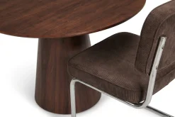 Bark Siena spisegruppe rund 110 cm med 4 Milva spisestoler