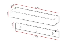 Knaggerekke-Simply Klesstativ 92 cm Hvit