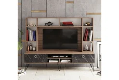 Tv-Møbelsett-Sincerely TV-Møbelsett 180 cm Valnöt,Svart