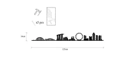Singapore Skyline Veggdekor