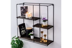 Vegghylle-Siringo Vegghylle 60x15 cm 3 Hyller Svart