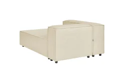 Sofa Med Sjeselong-3-sits Hörnsoffa med fotpall Beliani Aprica Högervänd Left-faced Beige