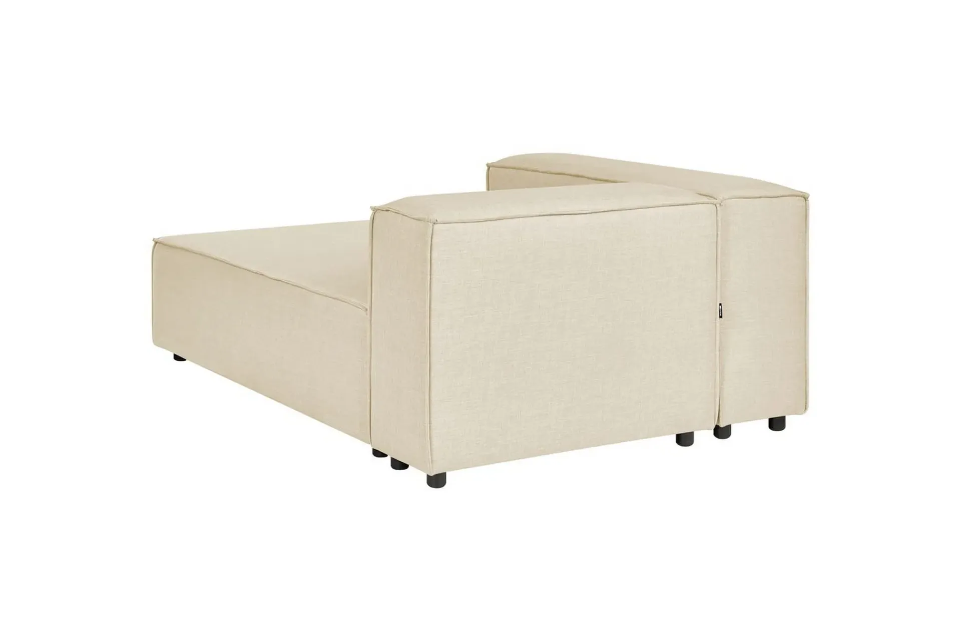 Sofa Med Sjeselong-3-sits Hörnsoffa med fotpall Beliani Aprica Högervänd Left-faced Beige