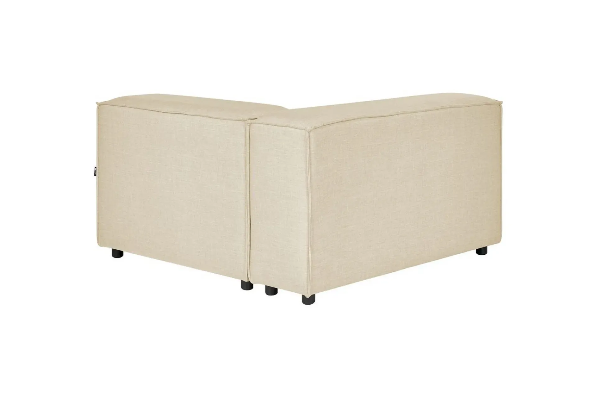 Sofa Med Sjeselong-3-sits Hörnsoffa med fotpall Beliani Aprica Högervänd Left-faced Beige
