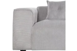 Sofa Med Sjeselong-3-sitssoffa Beliani Dolva Grå, svart, Vänstervänd Grey