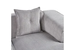 Sofa Med Sjeselong-3-sitssoffa Beliani Dolva Grå, svart, Vänstervänd Grey