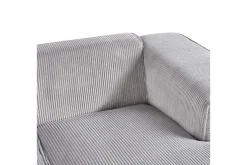 Sofa Med Sjeselong-3-sitssoffa Beliani Dolva Grå, svart, Vänstervänd Grey