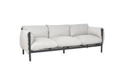 3-sitssoffa Beliani Esperia Grey, Black