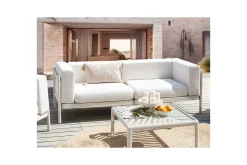Hagebenk & Hagesofa-2-sitssoffa Beliani Ferretti Beige