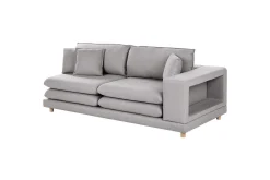 2 Seter Sofa-2-sitssoffa Beliani Heden Beige/ljust trä Grey||Light colored wood Grey,Lysfarget tre