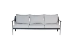 3-sitssoffa Beliani Kiato Grå/svart Light grey||Black