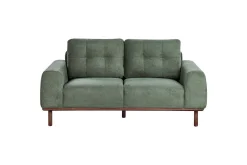 2 Seter Sofa-2-sitssoffa Beliani Laurila Beige, mörkt trä Green||Dark colored wood Grønn,Mørkfarget tre