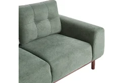 2 Seter Sofa-2-sitssoffa Beliani Laurila Beige, mörkt trä Green||Dark colored wood Grønn,Mørkfarget tre