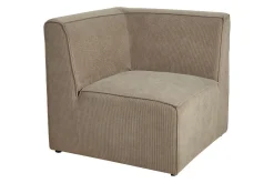 U-Sofa-2-sitssoffa Beliani Lemvig Beige Taupe