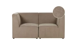 U-Sofa-2-sitssoffa Beliani Lemvig Beige Taupe