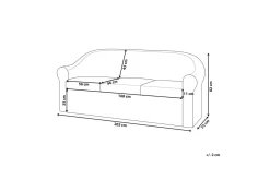 Lounge Sofa|Lounge Sofa-3-sitssoffa Beliani Livadeia Natural||White Natural,Hvit