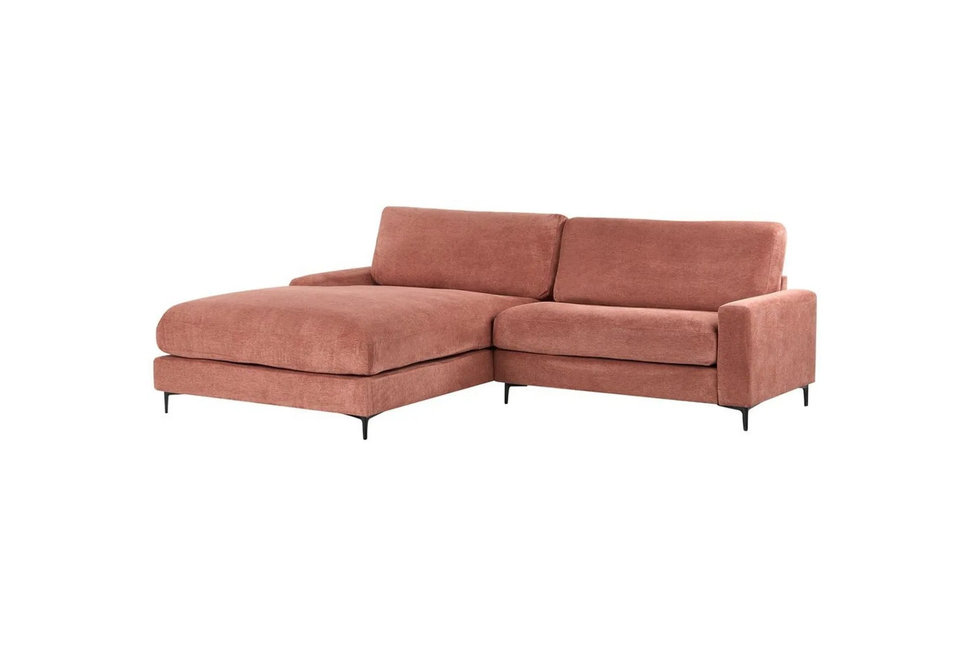 Sofa Med Sjeselong-3-sitssoffa Beliani Maloy Högervänd Left-faced Rød