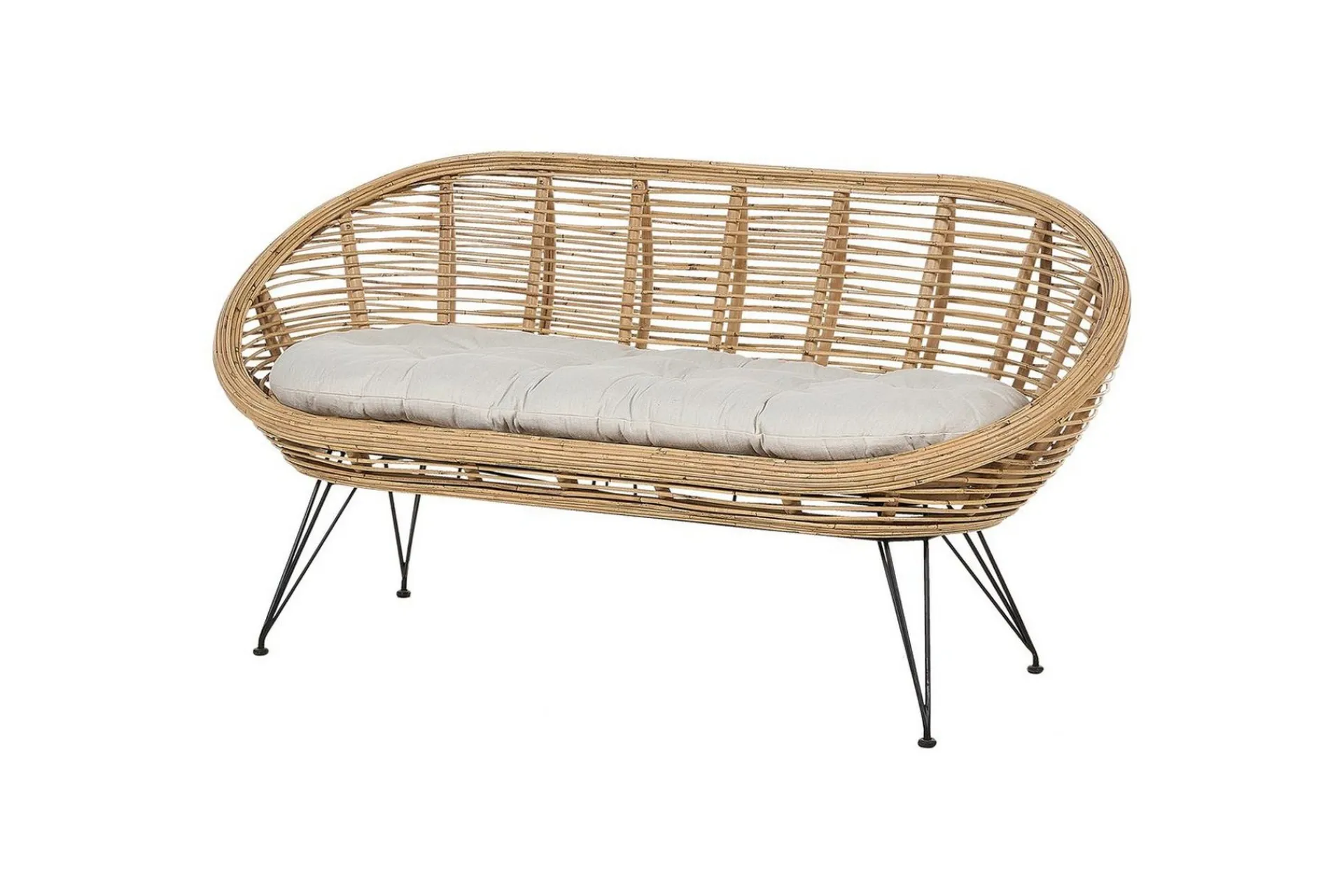 2-sitssoffa Beliani Maratea Natural||Black||Beige