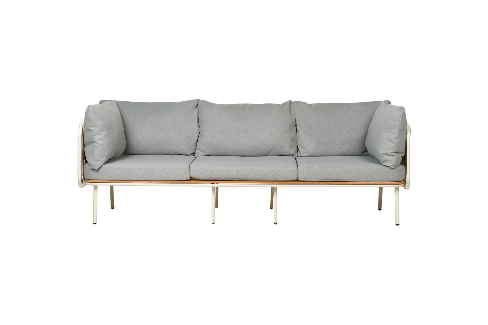 3-sitssoffa Beliani Senise Grey||White||Light wood