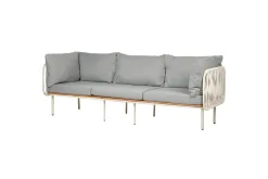 3-sitssoffa Beliani Senise Grey||White||Light wood