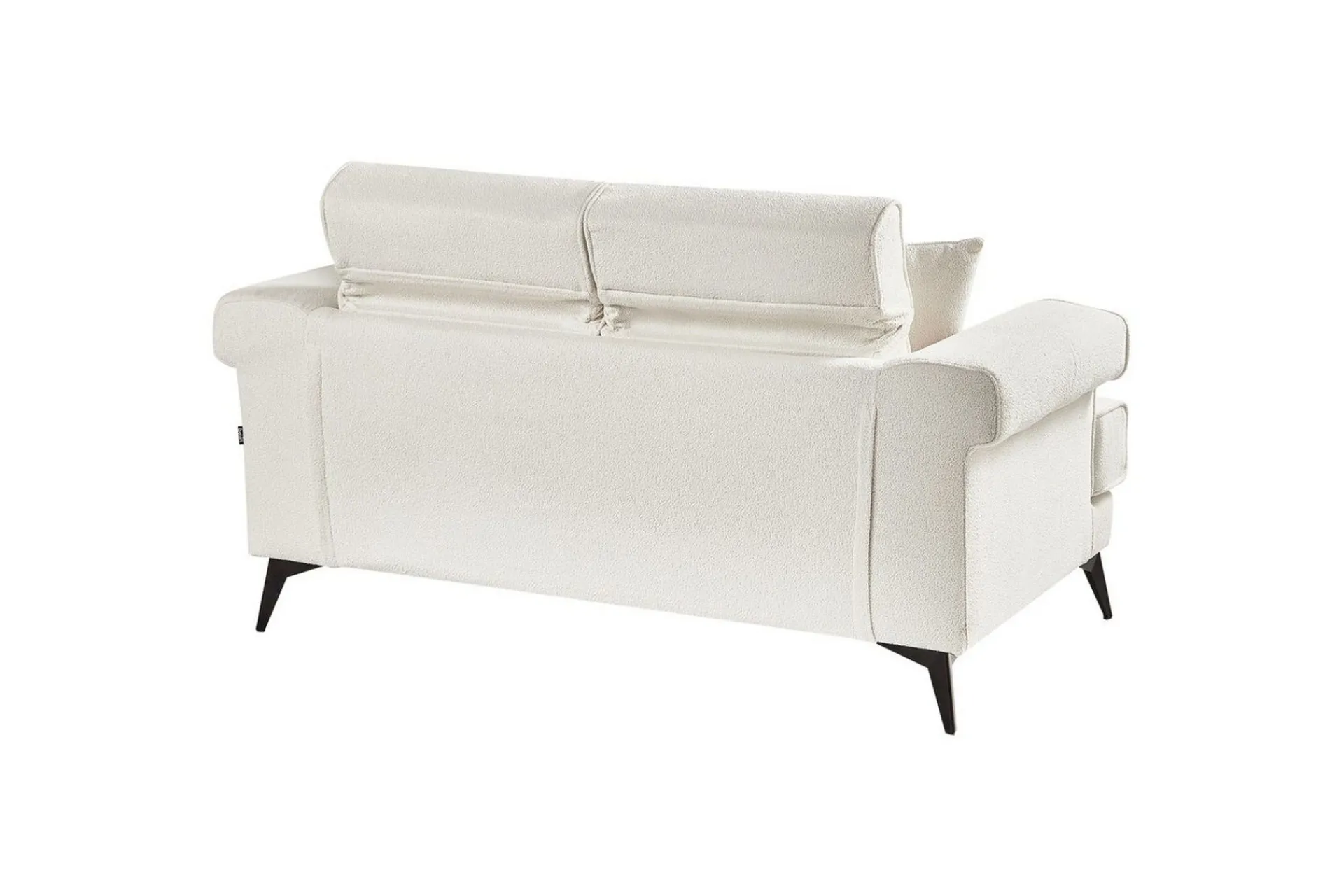 2 Seter Sofa-2-sitssoffa Beliani Skive Beige White||Black Hvit,Svart
