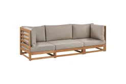 Lounge Sofa|Lounge Sofa-3-sitssoffa Beliani Trani Ljus trä/grått/beige, Ja Light wood||Grey||Beige Lett ved,Grey,Beige