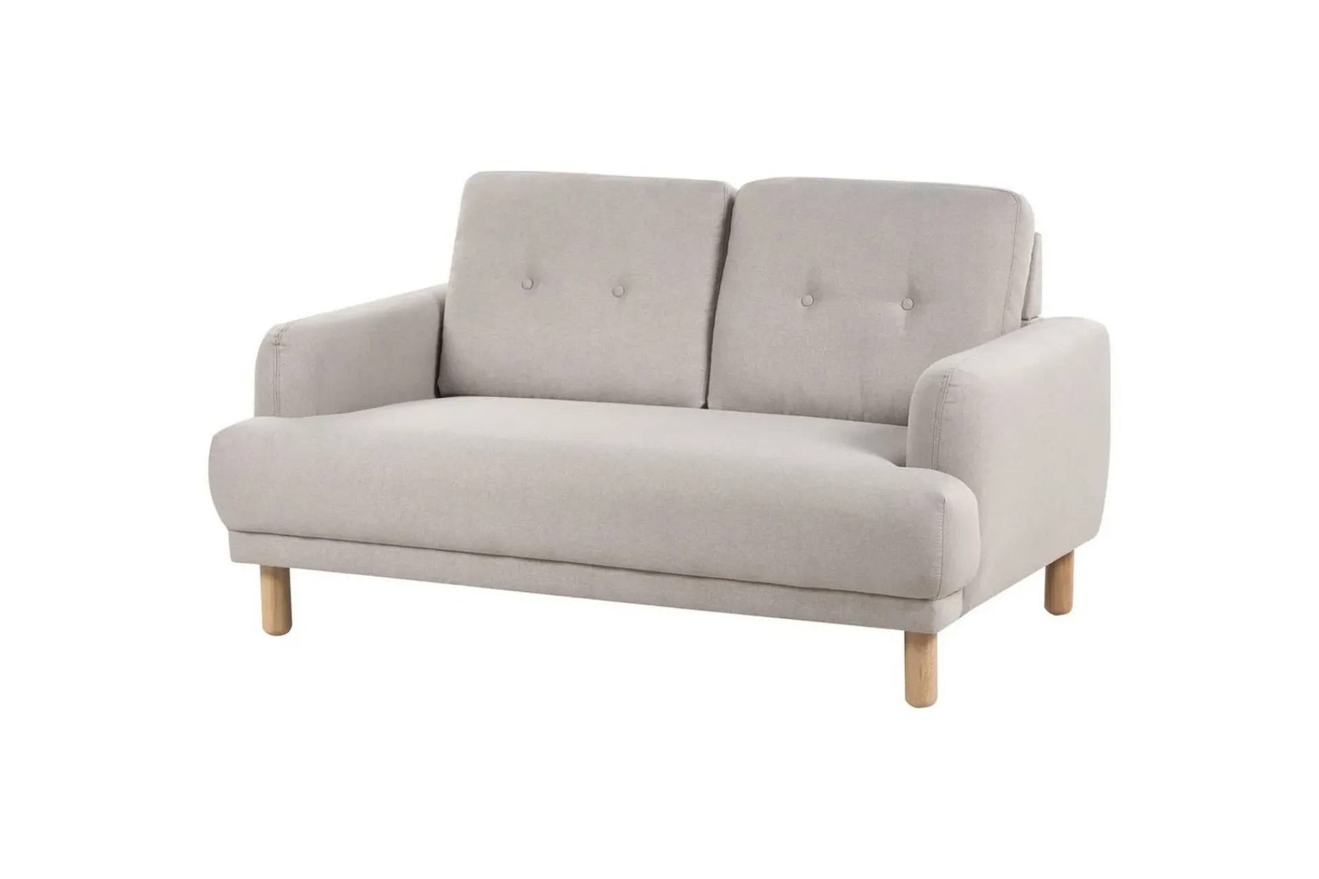 2-sitssoffa Beliani Tuve Beige, ljust trä, Bouclé Beige||Light colored wood VALUE_MISSING_2