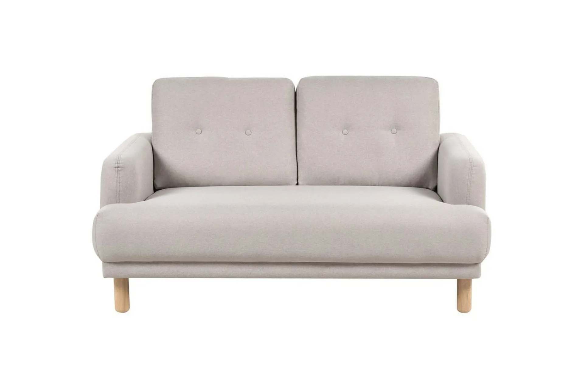 2-sitssoffa Beliani Tuve Beige, ljust trä, Bouclé Beige||Light colored wood VALUE_MISSING_2