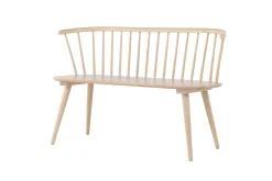 Venture Home Sittebenk med ryggstøtte Bobby sittebenk 120 cm Hvitvasket