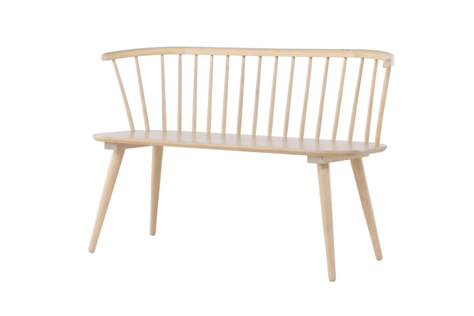 Venture Home Sittebenk med ryggstøtte Bobby sittebenk 120 cm Hvitvasket