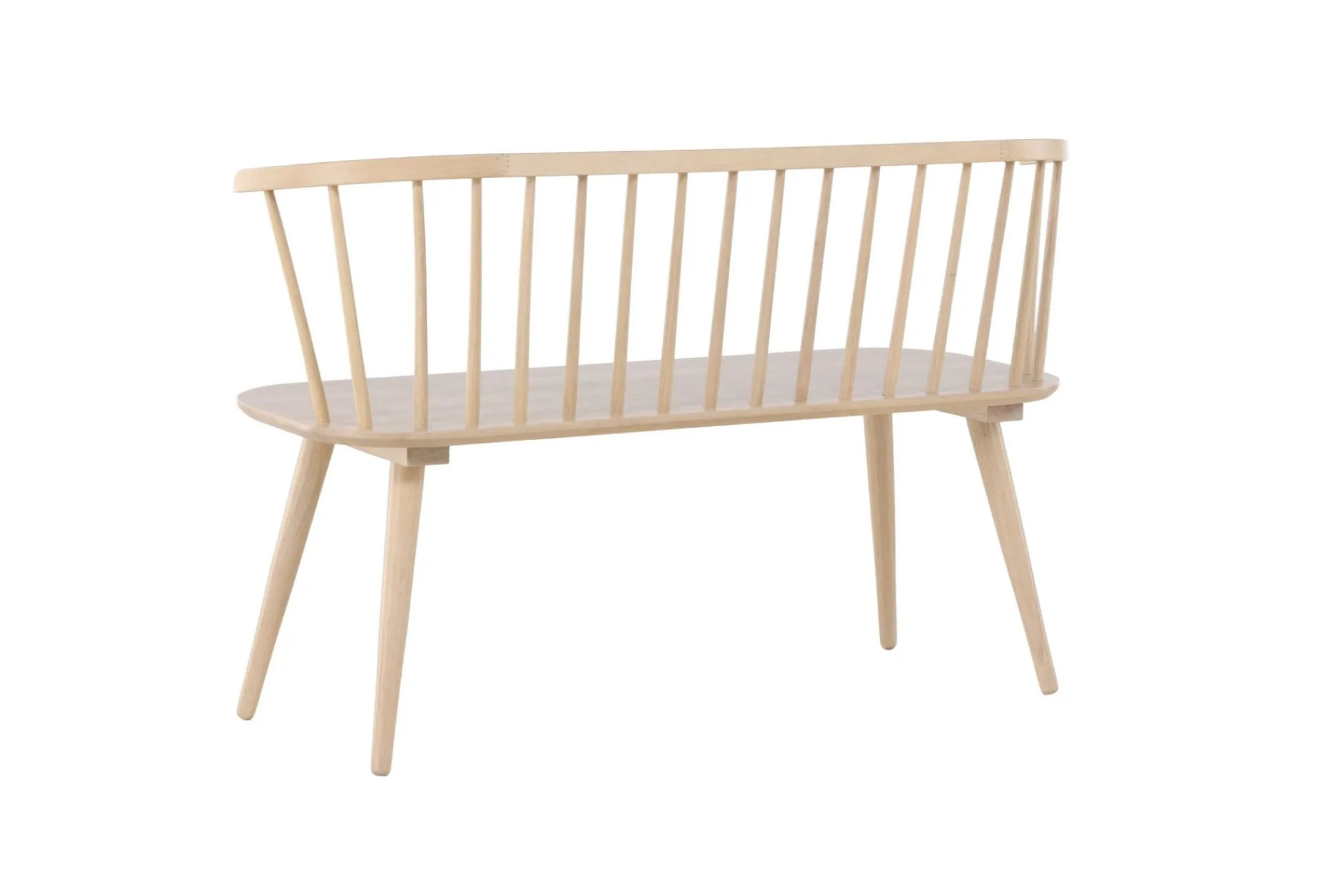 Venture Home Sittebenk med ryggstøtte Bobby sittebenk 120 cm Hvitvasket