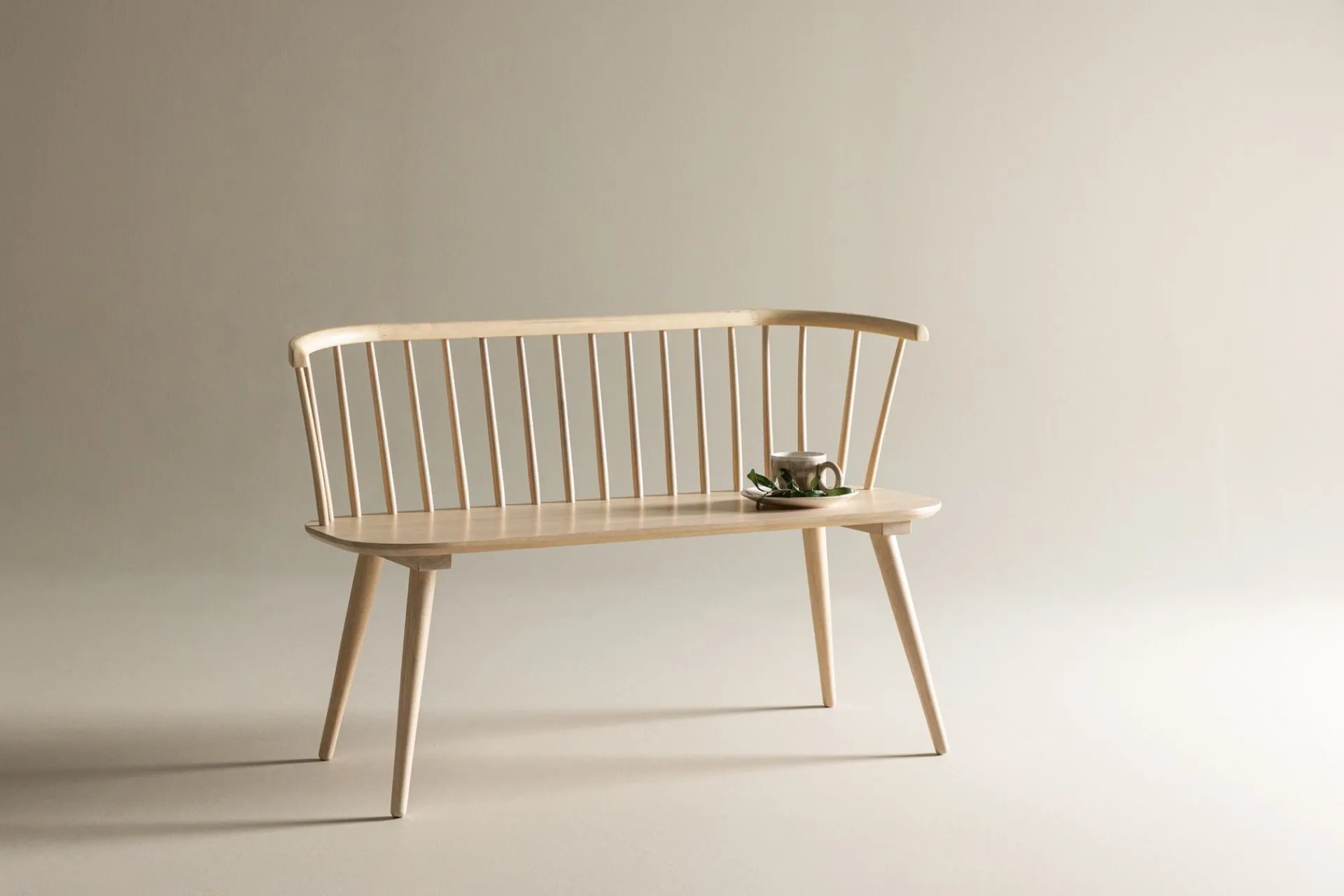 Venture Home Sittebenk med ryggstøtte Bobby sittebenk 120 cm Hvitvasket