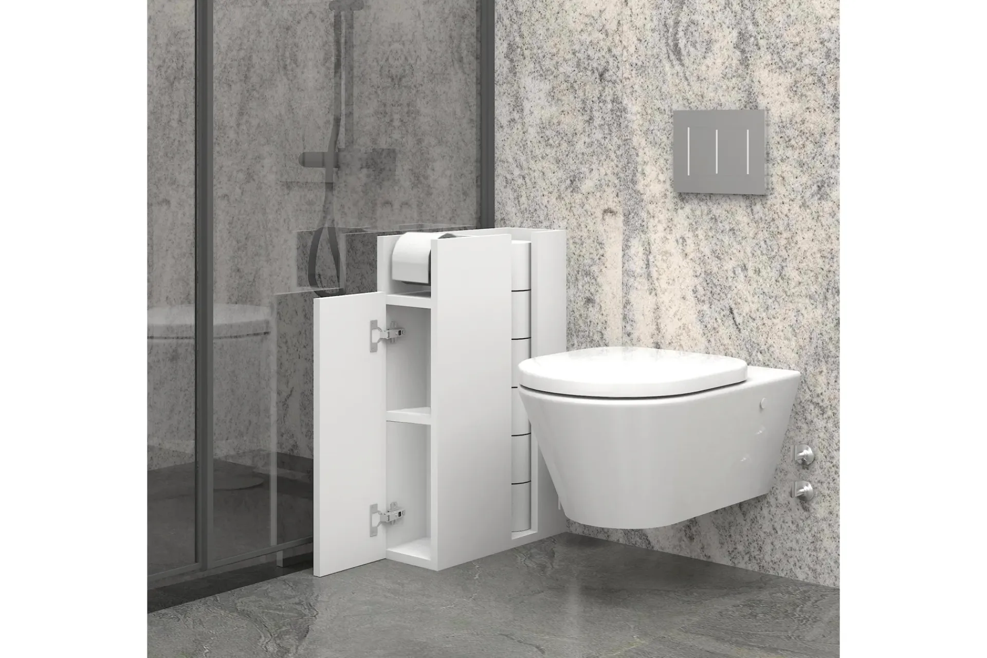 Siurana Baderomsoppbevaring 42x66 cm 3 Hyller