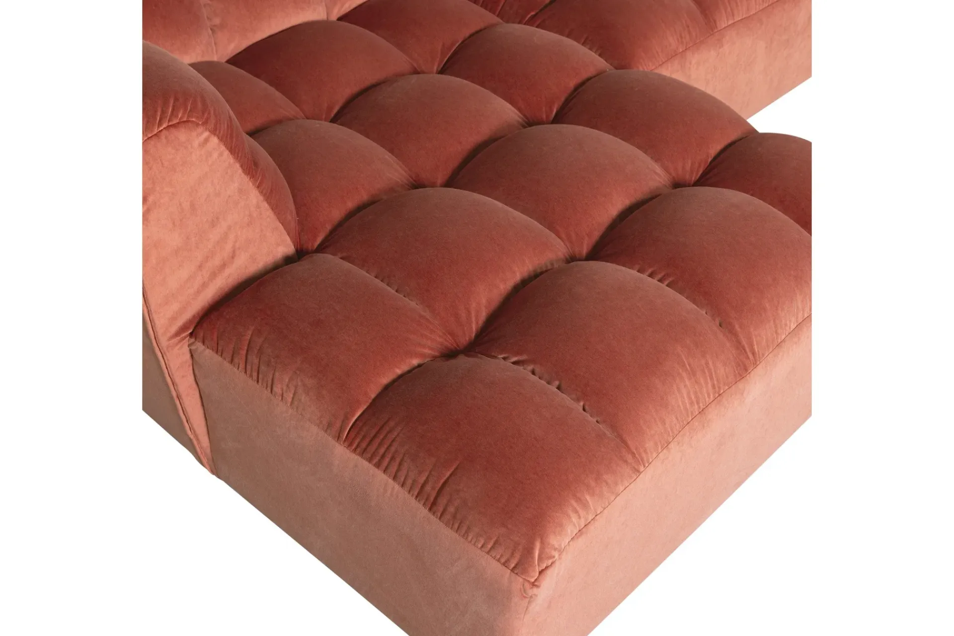 WOOOD Hjørnesofa-Sjeselong Allure Rødmende rosa
