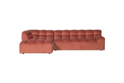 WOOOD Hjørnesofa-Sjeselong Allure Rødmende rosa