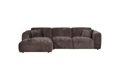 WOOOD Sofa Med Sjeselong-Sjeselong Cloud Brun