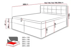Skaftå kontinentalseng 200x200