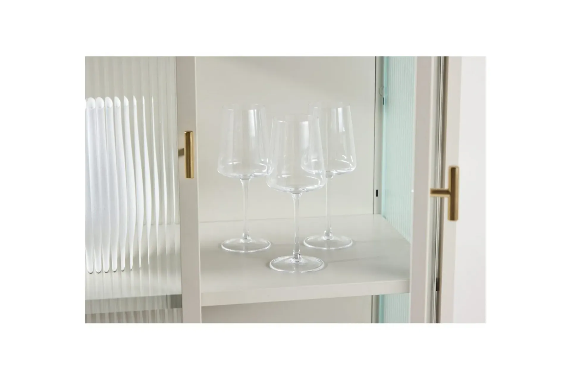 Venture Home Vitrineskap|Skap-Skap Garis Beige