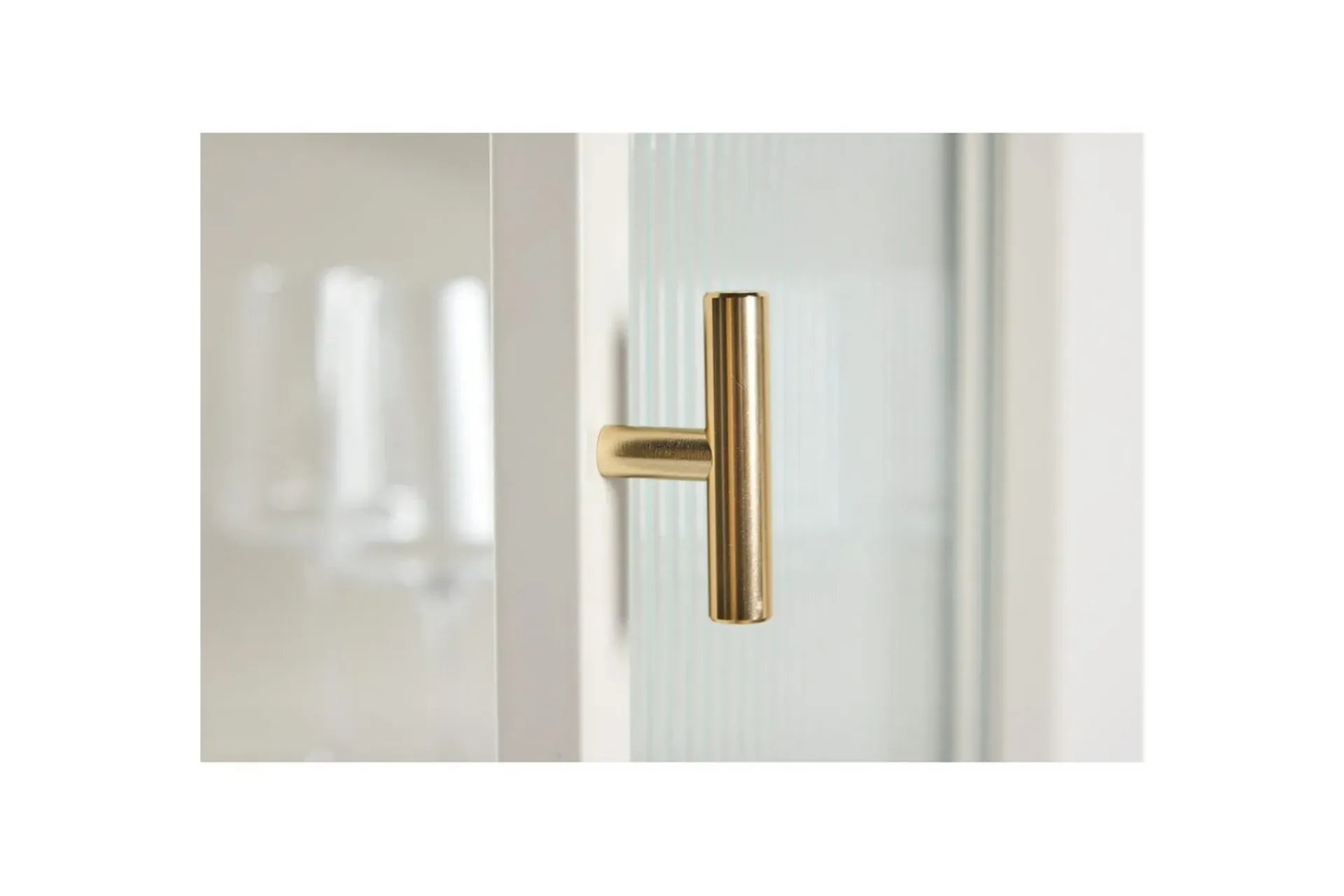 Venture Home Vitrineskap|Skap-Skap Garis Beige