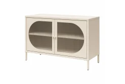 Loft24 Vitrineskap|Skap-Skap Luna 100x40x64 cm, Pergament Brun,Beige