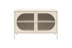 Loft24 Vitrineskap|Skap-Skap Luna 100x40x64 cm, Pergament Brun,Beige