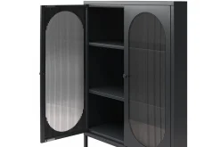 Loft24 Vitrineskap|Skap-Skap Luna 80x40x102 cm, Svart