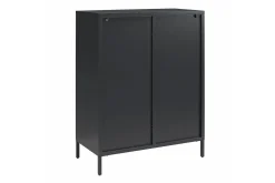 Loft24 Vitrineskap|Skap-Skap Luna 80x40x102 cm, Svart