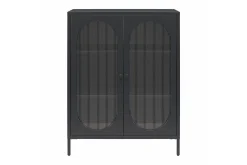 Loft24 Vitrineskap|Skap-Skap Luna 80x40x102 cm, Svart