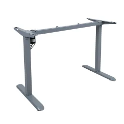 Kontorbord-Skrivebord HOME4YOU Ergo Light med 1 motor 120x60x73-118 cm eik/sølvgrå