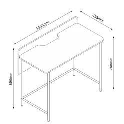 Skrivebord HOME4YOU Harper 100x49,5x85 cm